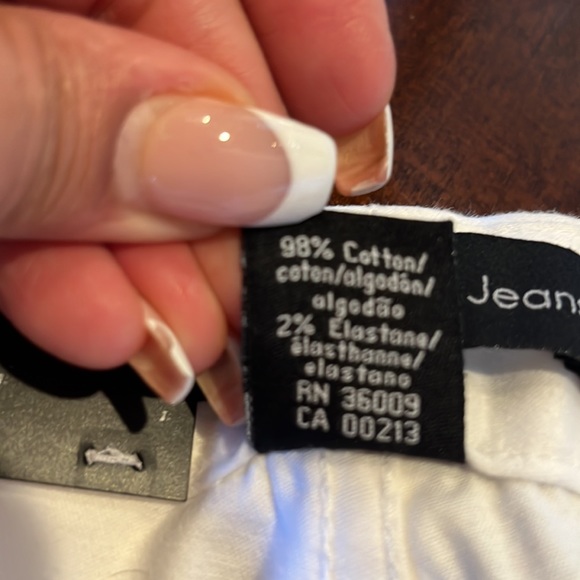 CALVIN KLEIN JEANS WHITE PANTS SIZE 14 women cotton white pants cropped pants - Picture 16 of 16